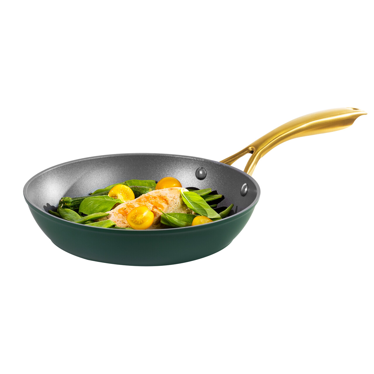 Tigaie Glam, Ambition, 24 cm, aluminiu, verde/auriu - imagine 4